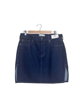 Abercrombie And Fitch Dark Wash Mid Rise Mini Skirt